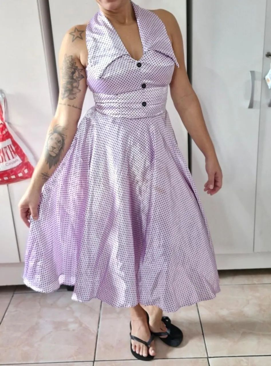 Vestido de baile lilás P