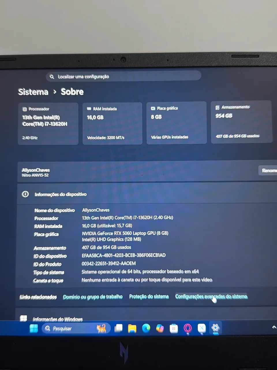Notebook gamer 