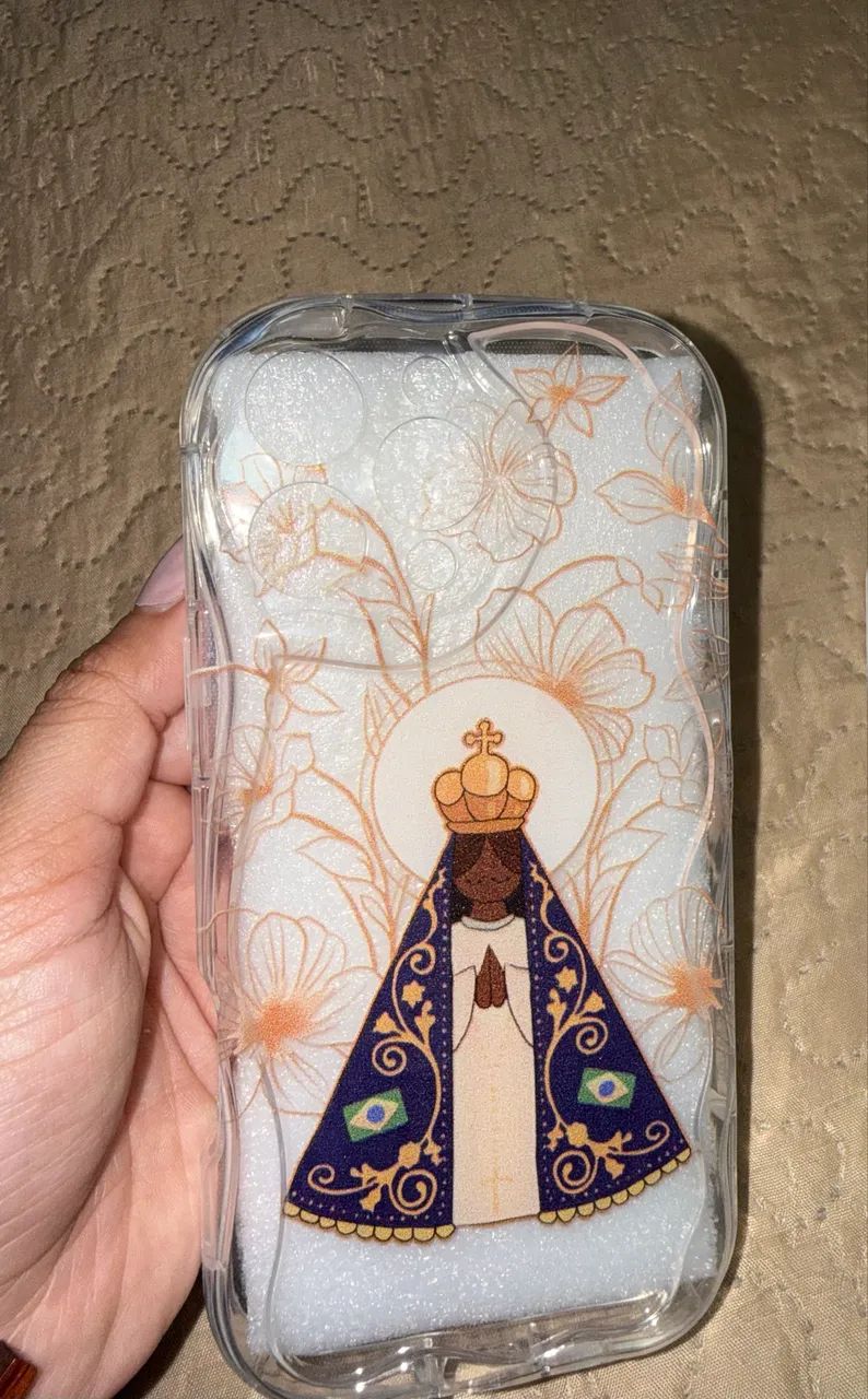 Capa de iphone nossa senhora 16 pro max 