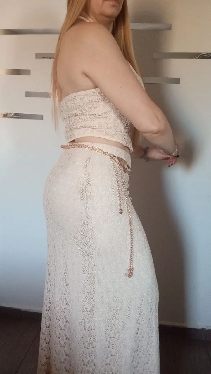 Conjunto saia longa e cropped d linha  - Foto 2