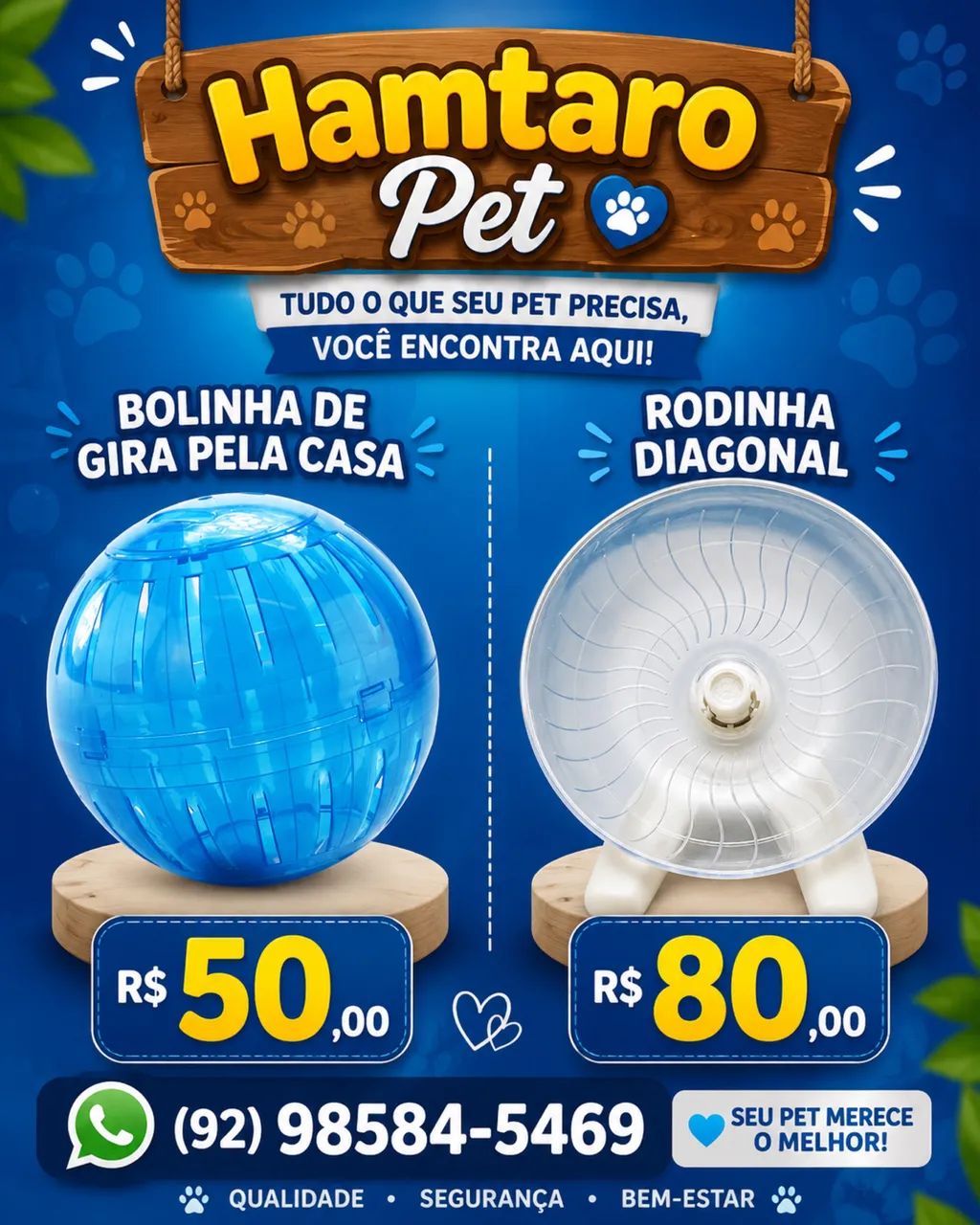 Acessórios para hamster 