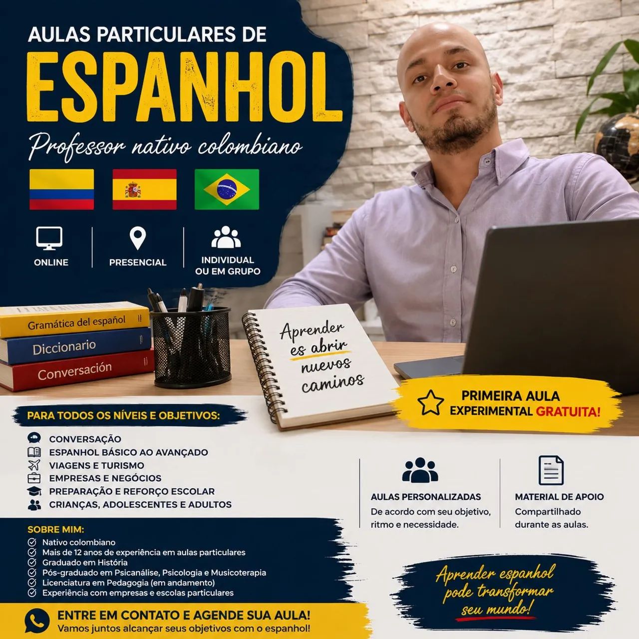 Professor de espanhol/ história e pedagogia 