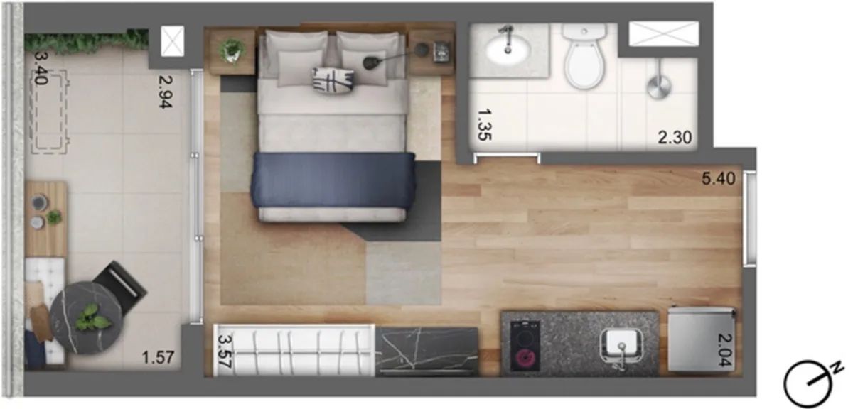 Studio para venda em Pompeia com 1 quarto, 29m² - Foto 2