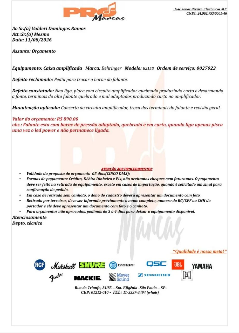 Caixa Ativa Eurolive B215D com Defeito - Foto 5