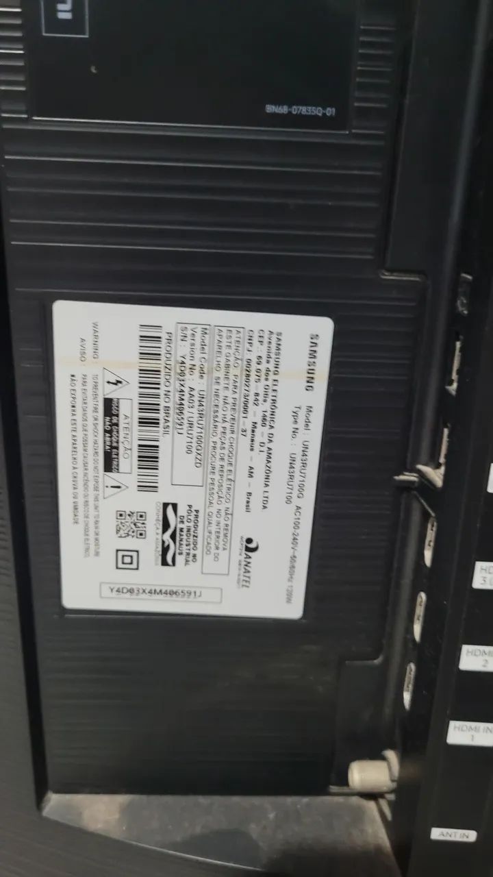 Smart TV Samsung 43RU7100 Ultra HD 4K - COM DEFEITO