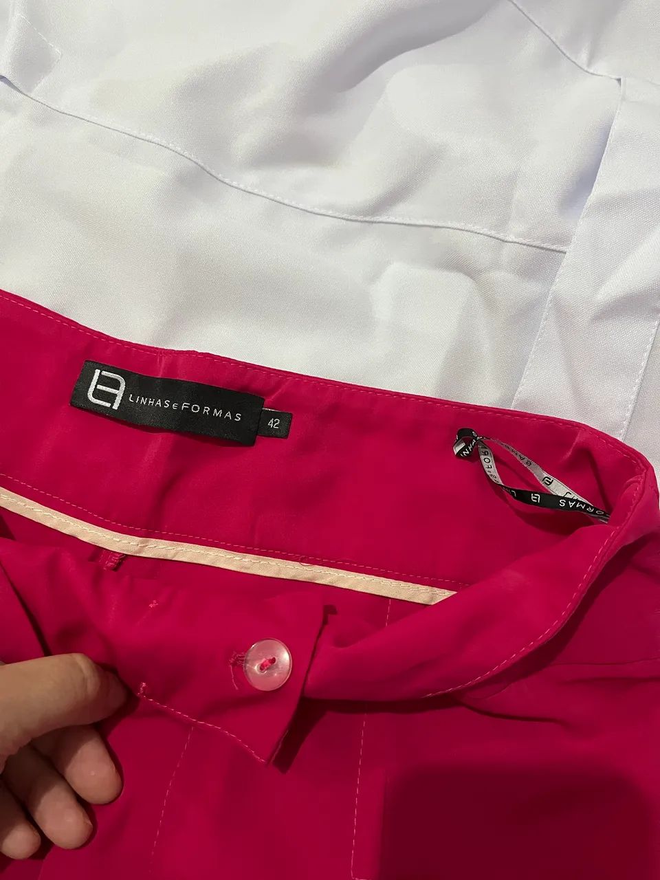 Conjunto Linhas e Formas rosa pink pantalona babados - Foto 3