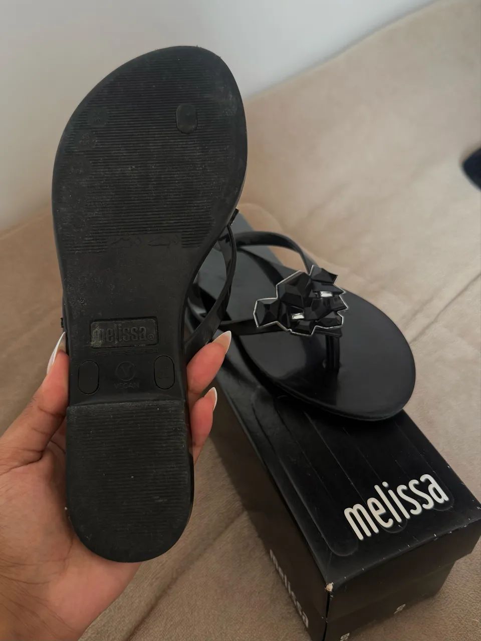 Rasteirinha preta Melissa 