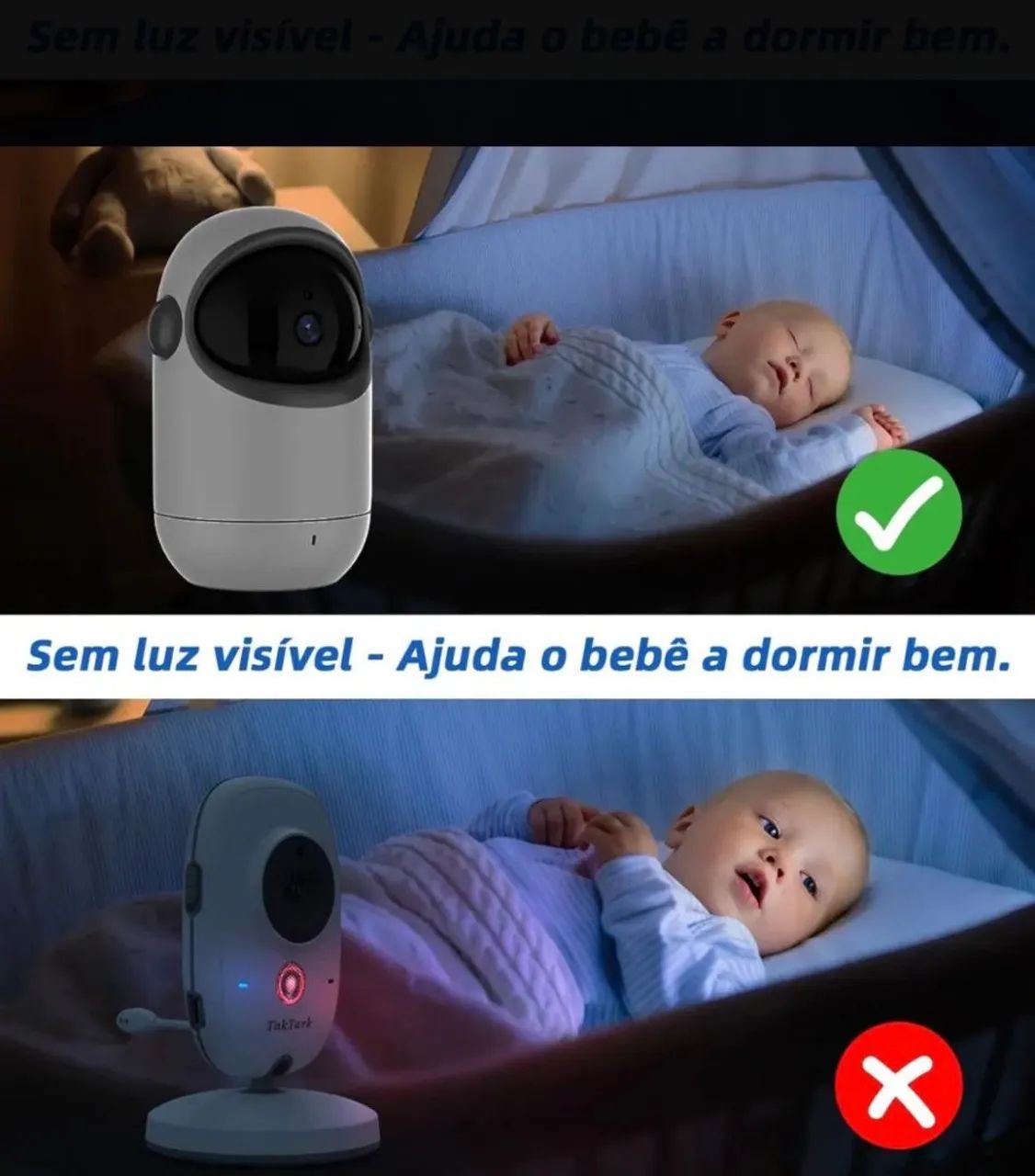 Babá eletrônica com monitor LCD - Foto 5