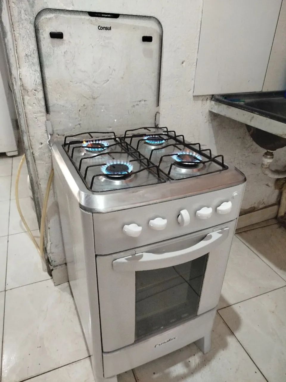 Fogão usado manual não e novo 
