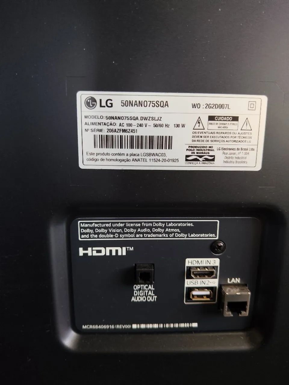 Para retirada de peças - TV LG NanoCell 50 polegadas   - Foto 3