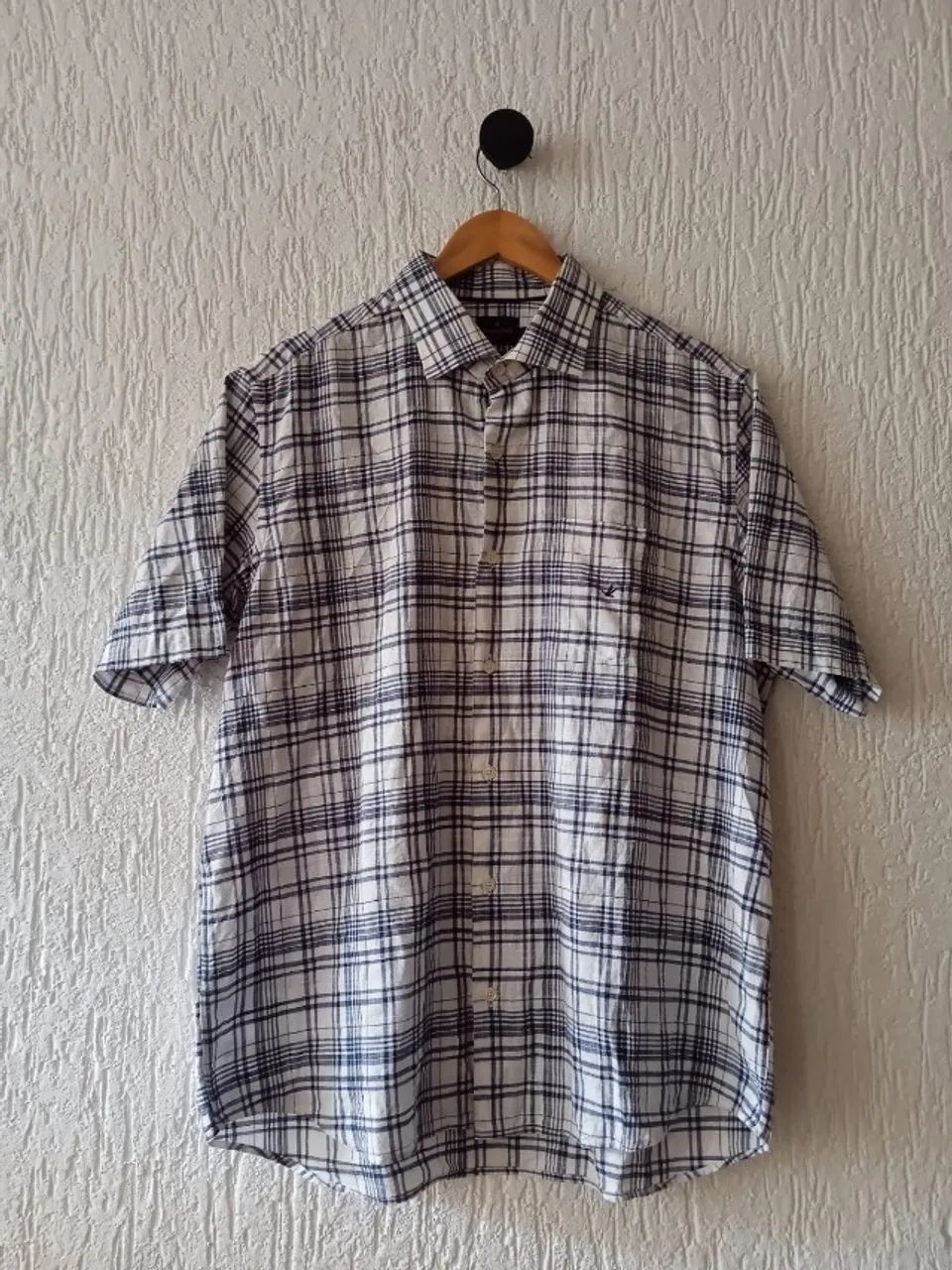 camisa xadrez brooksfield regular fit tam g