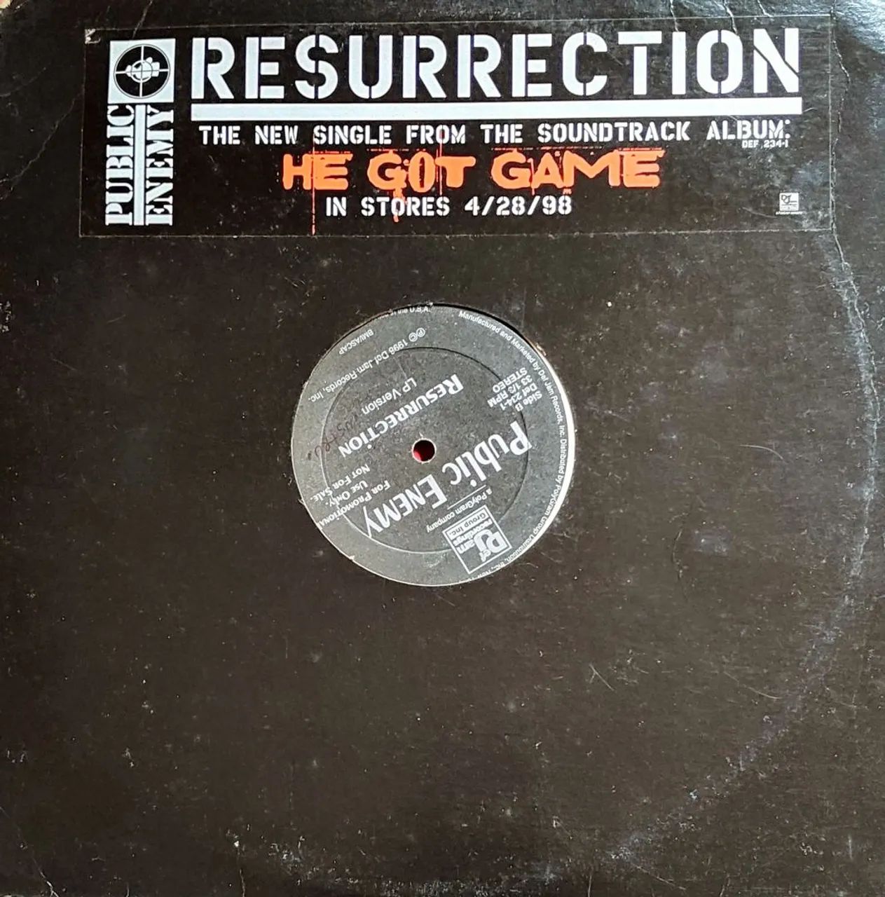 Lp Vinil Single Public Enemy - Ressurection Importado