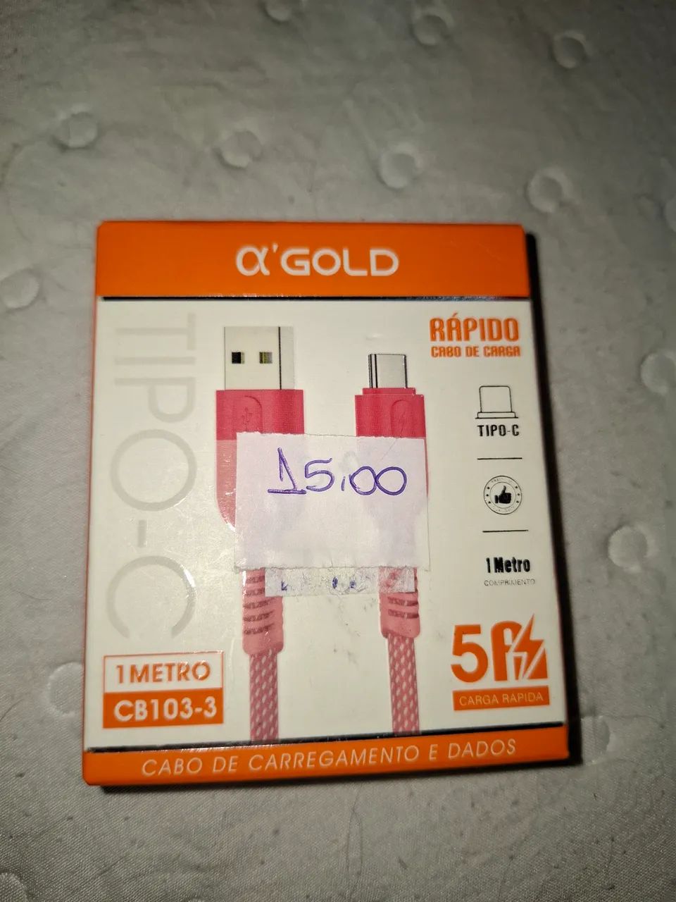 CABO PARA CELULAR TIPO C ROSA