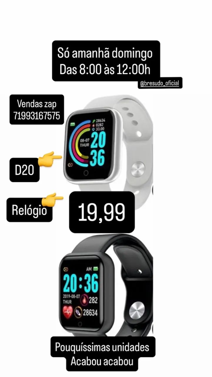 Relógios Smarts d20 