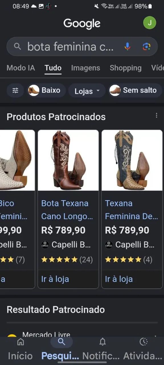 bota texana  coutry Capelli *  - Foto 5