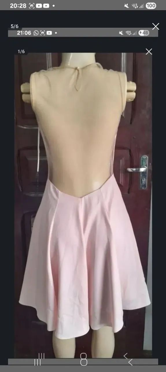 Vestido rosê  com pedraria  - Foto 3