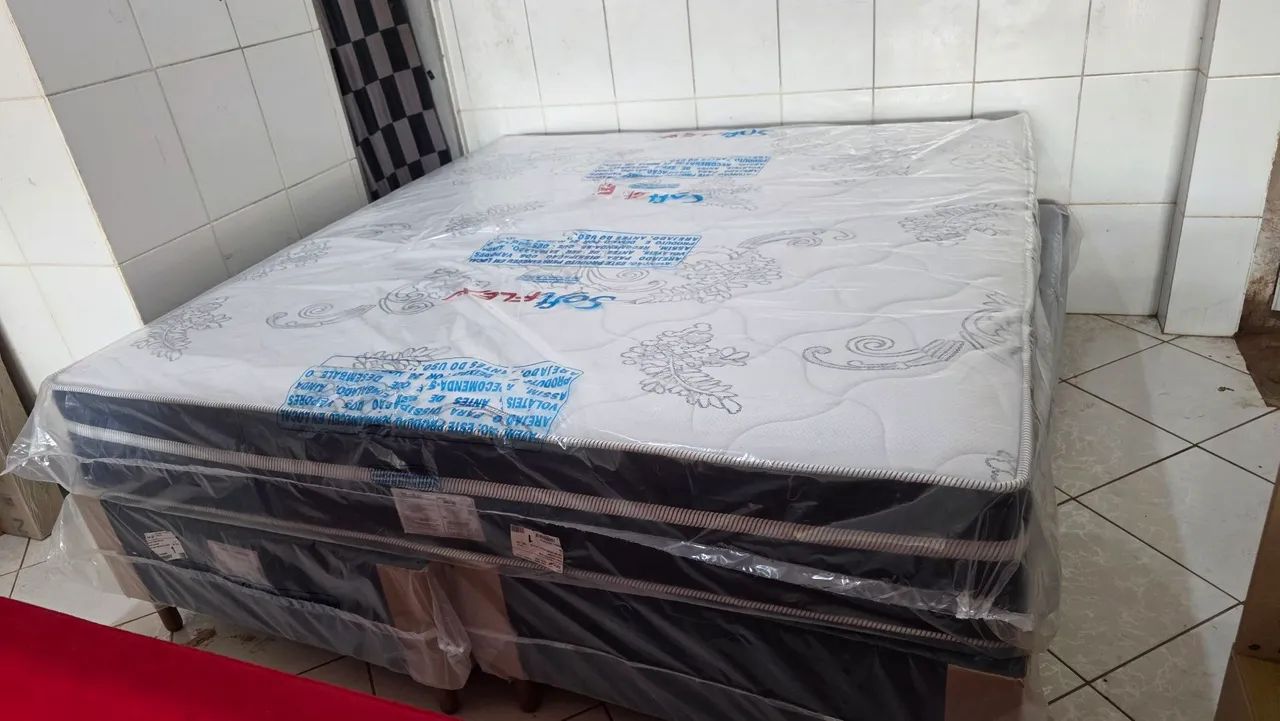 Cama box super King molas ensacadas nova - Foto 4