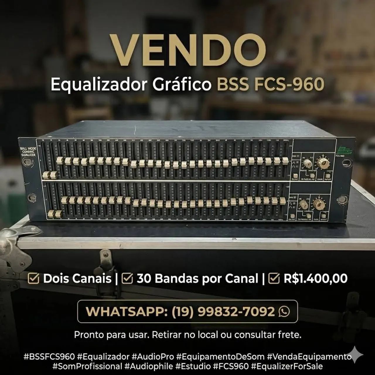 Equalizador bss 31 bandas