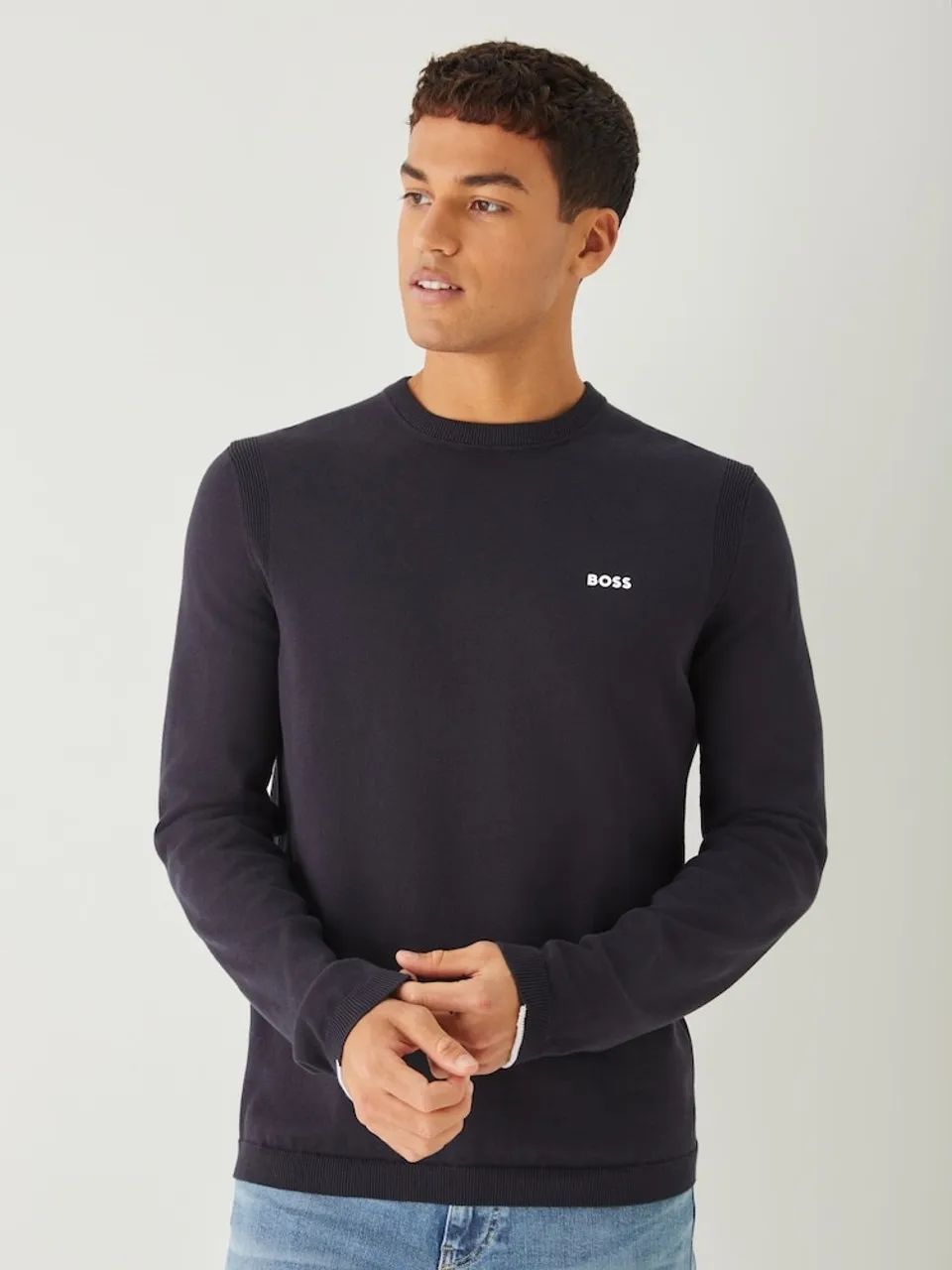 SUÉTER DE ALGODÃO COM DETALHES CONTRASTANTES HUGO BOSS - Foto 3