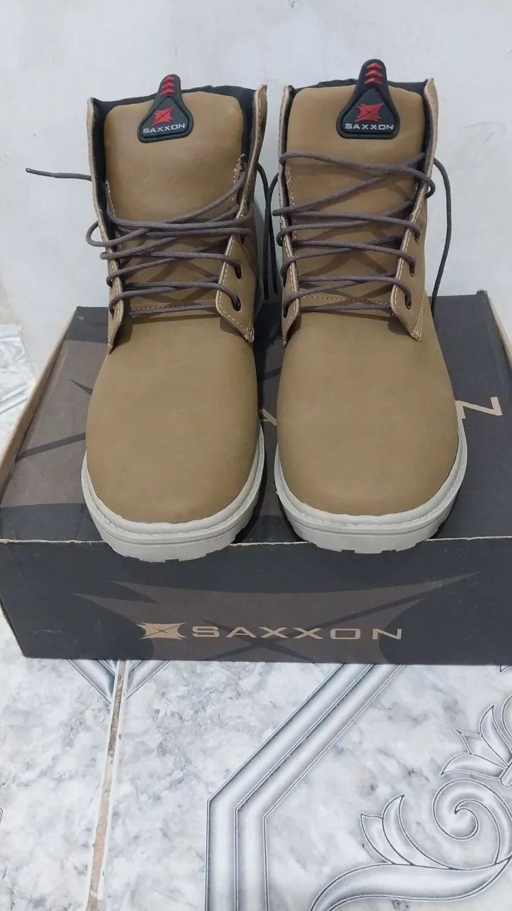 Bota Coturno Marrom Couro nr41