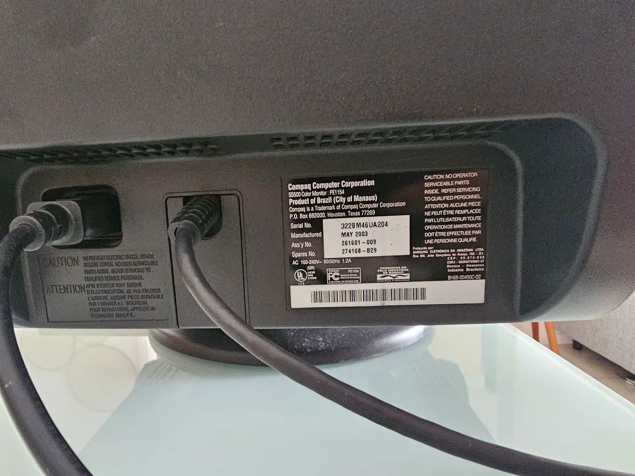 Monitor CRT 14 polegadas Compaq 5500 tubo retro  - Foto 3