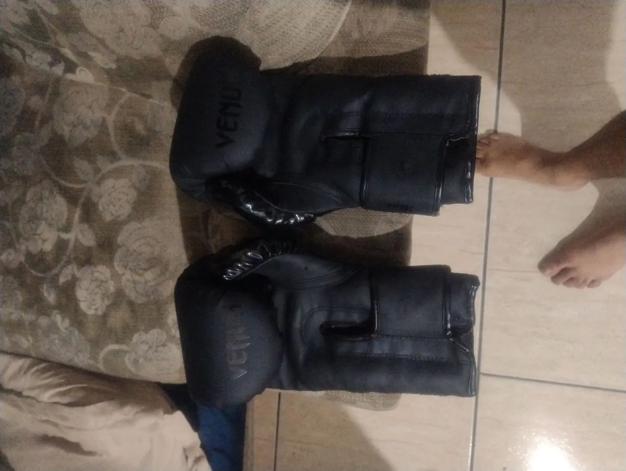Caneleira e luva de muay Thai - Foto 2