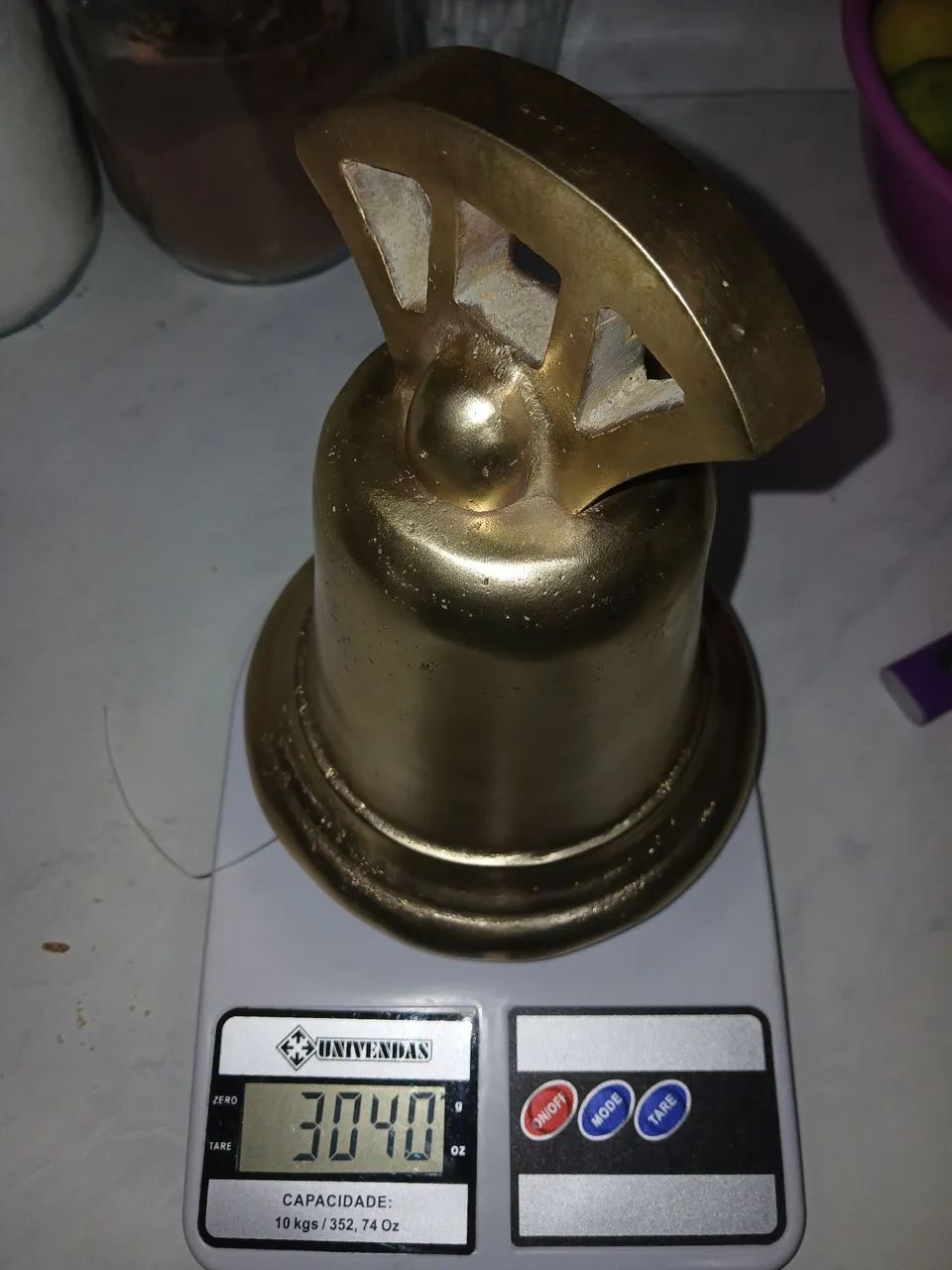 Sino de bronze antigo com 20cm e 3kg - Foto 4