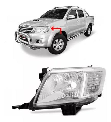 Farol Foco Simples Cromado Hilux 2012 2013 2014 2015Esquerdo