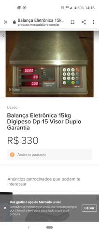 Balança Eletrônica 15 kg DIGIPESO - Foto 6
