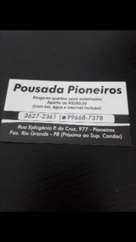 Quartos pra alugar no centro da F.R.G