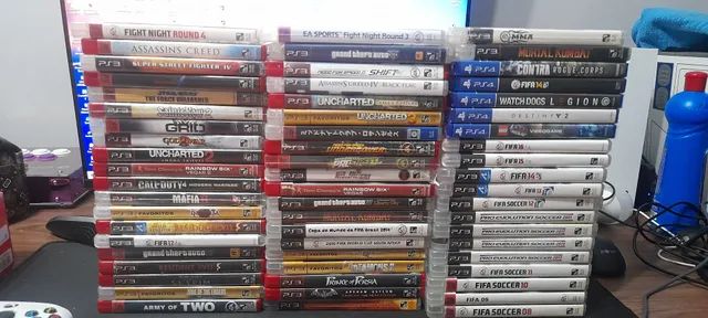 60 jogos PS3 e PS4 - Para revenda. - Videogames - Parque São