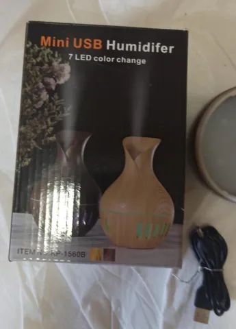 Mini Umidificador de Ar Portátil Purificador Usb Led 200 Ml de Tomada Original 20 - Foto 2
