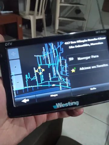 GPS com tv digital 6 Pol .entrada cartão para MP3 .vídeos e fotos - Foto 3