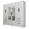  Guarda Roupa Encant Com Espelho Casal 6 Portas 6 Gavetas Novo Horizonte