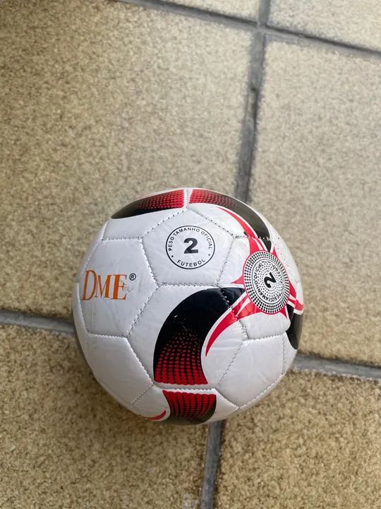 Bola de futebol tamanho 2, futebol infantil seguro PVC branca, para ensino de crianças