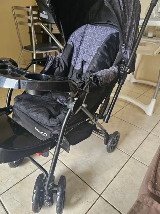Carrinho de Bebê e Bebê Conforto Completo ( MARCA COSCO) - Foto 4