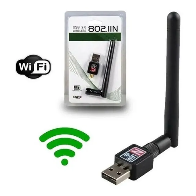 Antena Wi-fi para pc Adaptador Wireless 1200Mbps USB 2.0