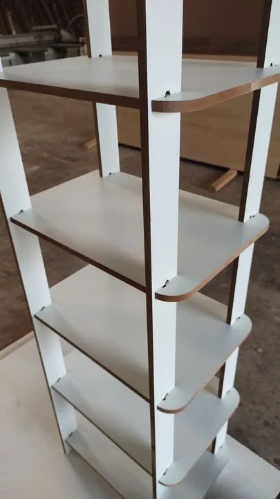 Rack expositor multiuso desmontável MDF prateleiras - Foto 4