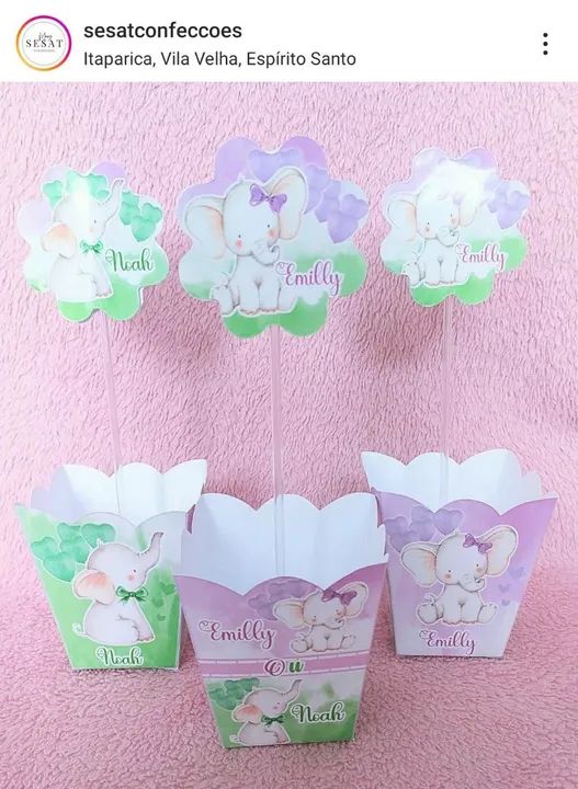 Chá de bebê caixinhas personalizadas pra festa - Foto 3