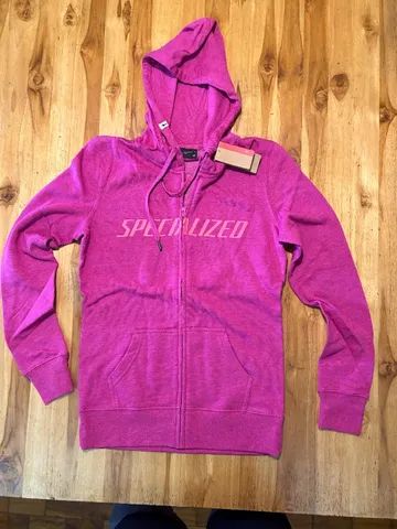 Moletom Specialized Rosa com capuz tamanho M