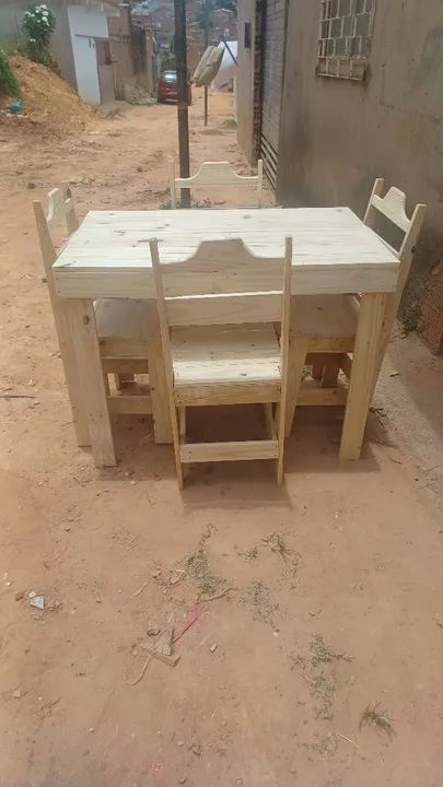 Conjunto de mesa de Pallet - Foto 2