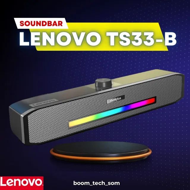 Caixa De Som Soundbar Lenovo TS33-B RGB | Garantia | Som Surround 3D