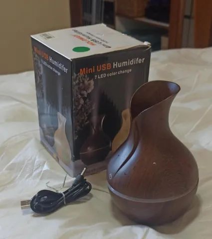 Mini Umidificador de Ar Portátil Purificador Usb Led 200 Ml de Tomada Original 20 - Foto 4