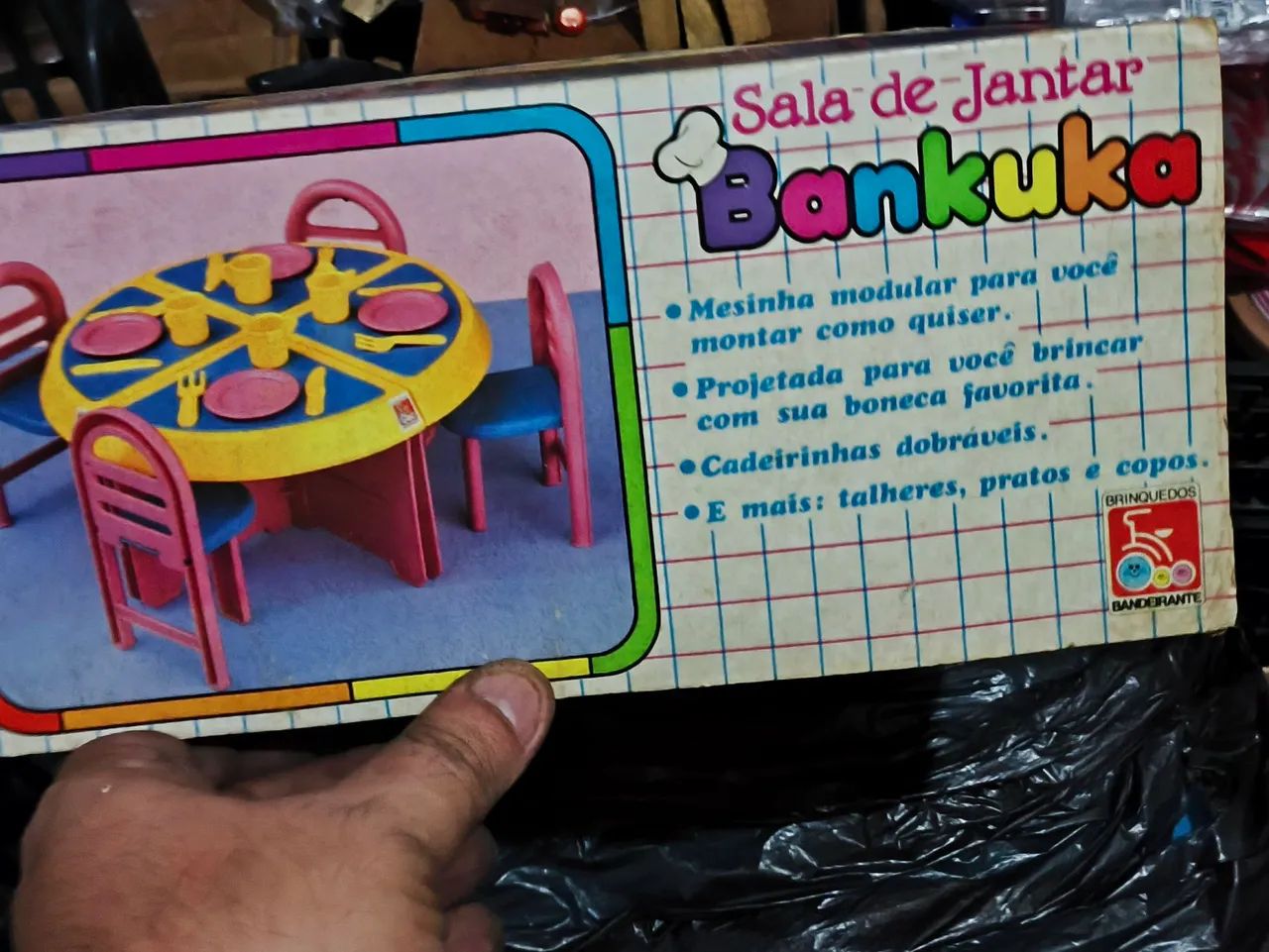 Conjunto de Mesa e Cadeiras de Brinquedo antigo anos 70-80-90 Bankuka Sala de Jantar - Foto 2