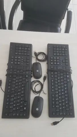 Kit teclado e mouse HP com fio