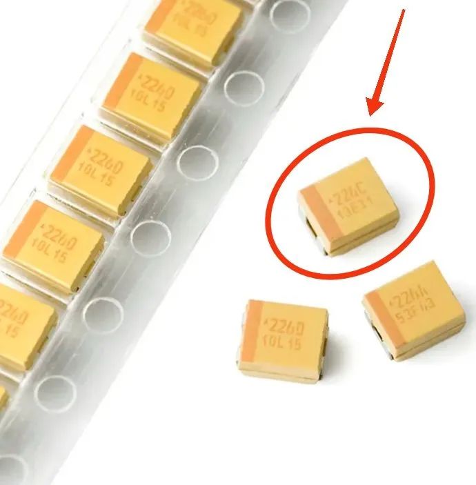 Capacitor de tântalo 226C 22uF - SMD tamanho B - Foto 2