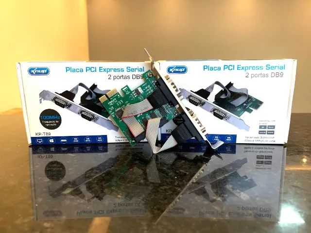 Placa Pci Express Serial 2 Portas Db9 50bps A 16mbps 100mhz.