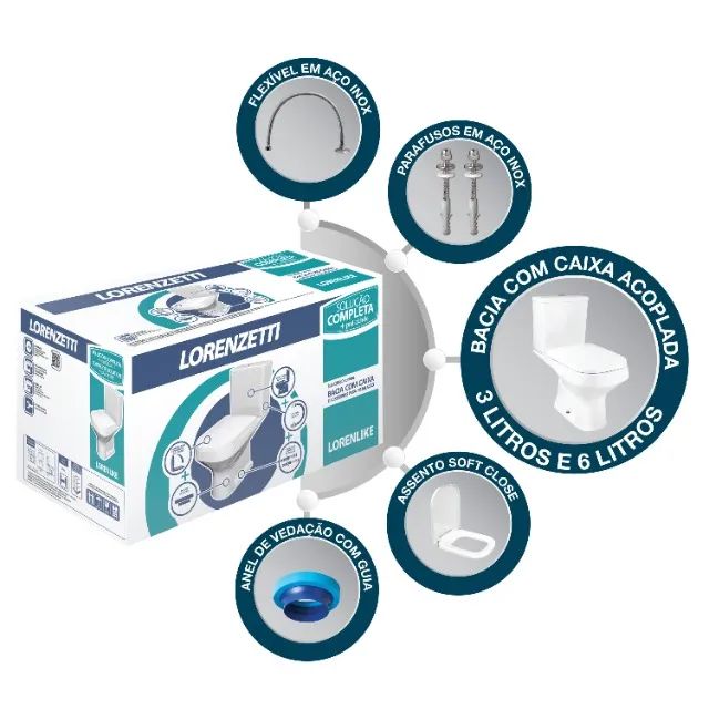 Combo Loren Like com caixa acoplada completo - Foto 6