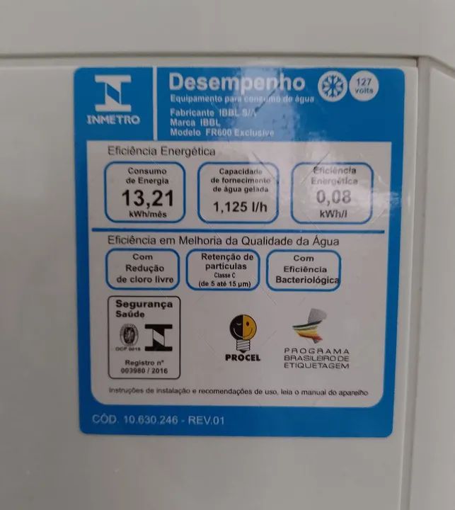 PURIFICADOR DE ÁGUA IBBL BRANCO FR600 EXCLUSIVE - Foto 3