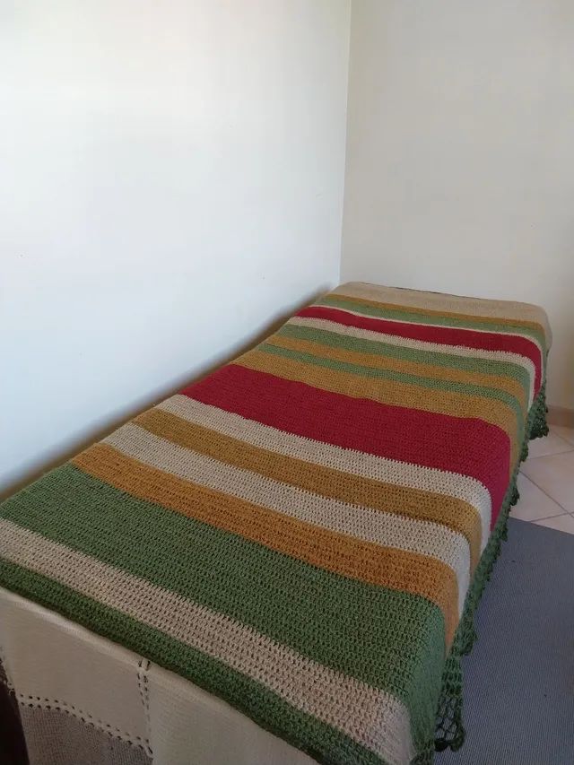 Colcha artesanal cama de solteiro  - Foto 4